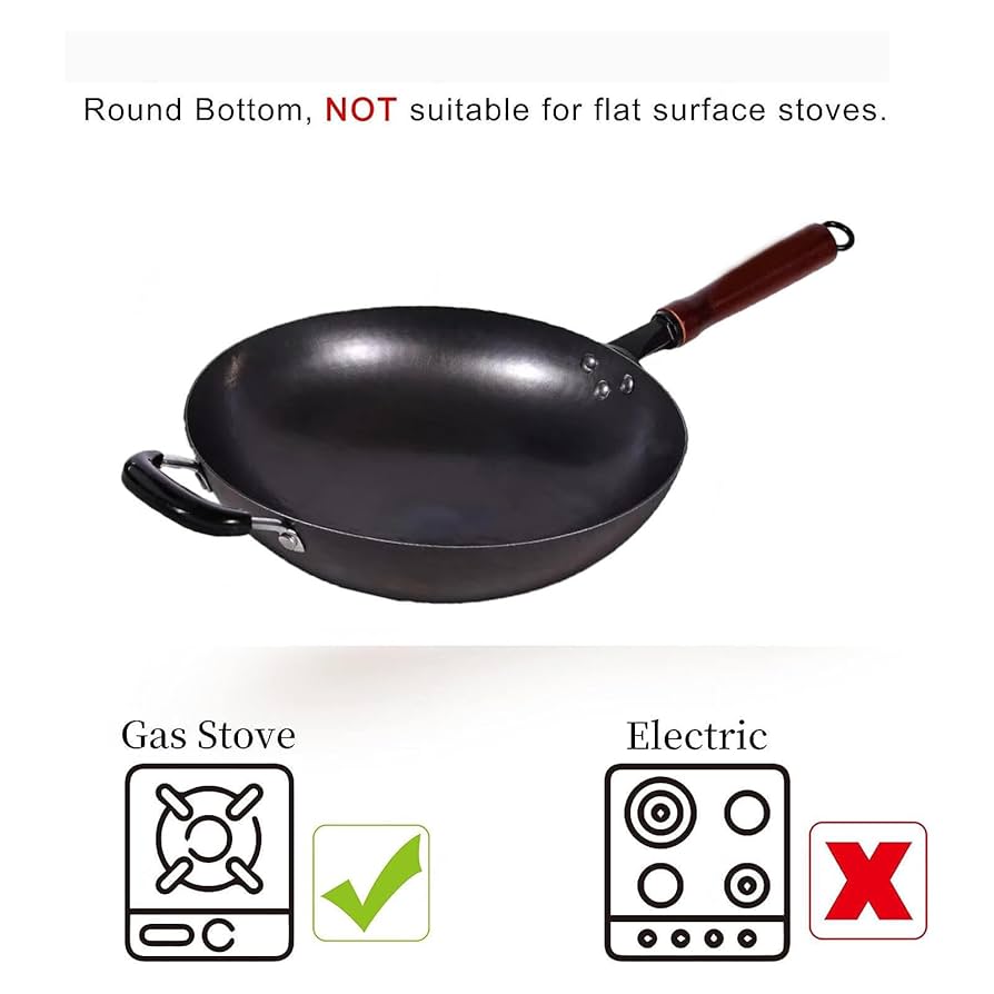 値下げしました アルミ製 両手鍋 ハンマーフィニッシュ Amazon | 丸底中華鍋, ハンドハンマー中華鍋 こびりつきにくい